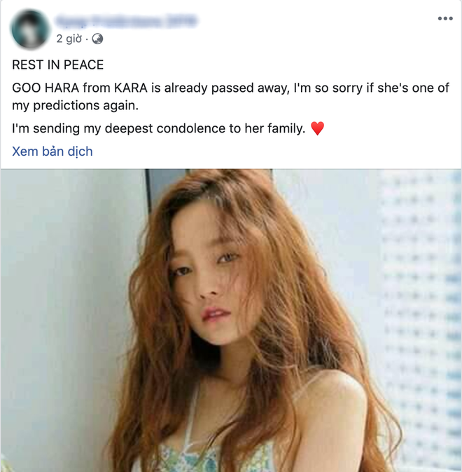 Rùng mình lời tiên tri chuẩn xác về việc Goo Hara qua đời của một tài khoản facebook, đã từng tiên đoán cả sự ra đi của Sulli - Ảnh 4.