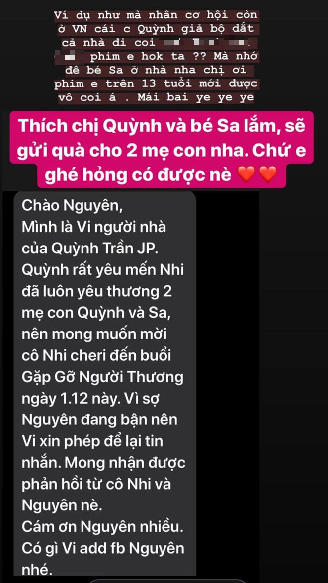 Quản lý tiết lộ Diệu Nhi là một trong những khách mời nổi tiếng được mời đến tham dự buổi off-fan của Quỳnh Trần JP - Ảnh 2.