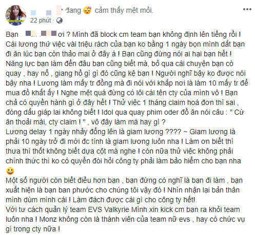 Cựu tuyển thủ Beyond - Phó giám đốc EVOS Esports bị tố giữ lương, ăn chặn tiền hợp đồng của nhân viên? - Ảnh 4.