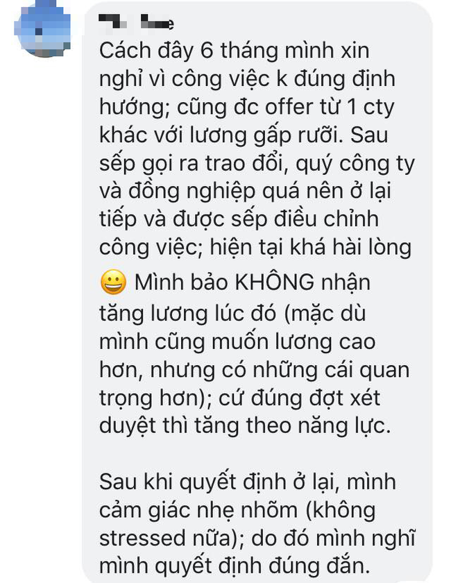 Đăng đàn hỏi nộp đơn xin nghỉ việc nhưng sếp tăng lương thì có nên ở lại không? Nàng công sở khiến dân mạng tranh cãi dữ dội - Ảnh 7.