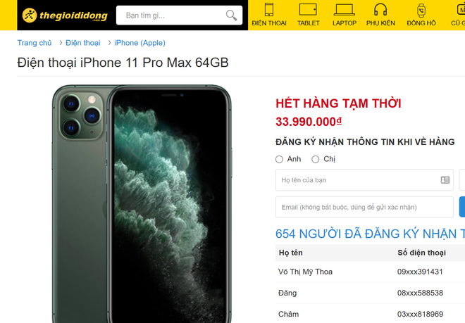 iPhone 11 Pro Max cháy hàng tại Việt Nam dù giá vẫn đang cao top đầu - Ảnh 2.