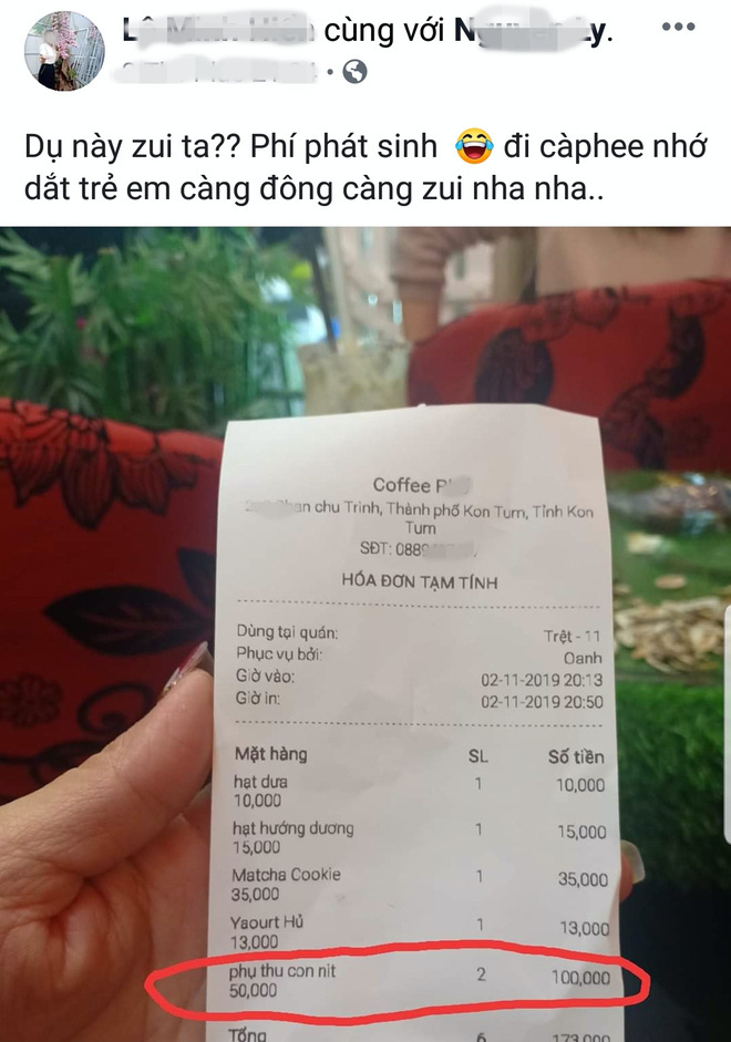 Thực hư quán cà phê phụ thu con nít 50.000 đồng - Ảnh 2.