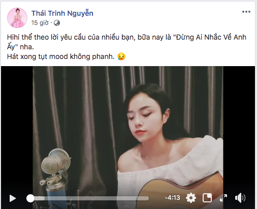 Day dứt với từng câu hát của Thái Trinh khi cover Đừng ai nhắc về anh ấy, liệu cô nàng đã thực sự quên Quang Đăng? - Ảnh 1.