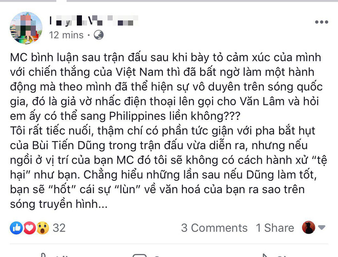 Fan phẫn nộ khi BTV Quốc Khánh troll Bùi Tiến Dũng bằng cách... gọi điện cho Văn Lâm sang bắt SEA Games - Ảnh 2.