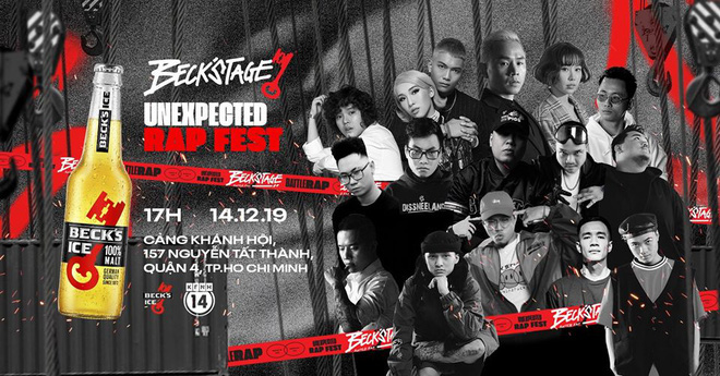 Dàn line up “căng cực quy tụ tại BeckStage - Unexpected Rap Fest: Big Daddy & Emily, Min, Tiên Tiên cùng các rapper huyền thoại sẽ làm bùng cháy sân khấu! - Ảnh 1.