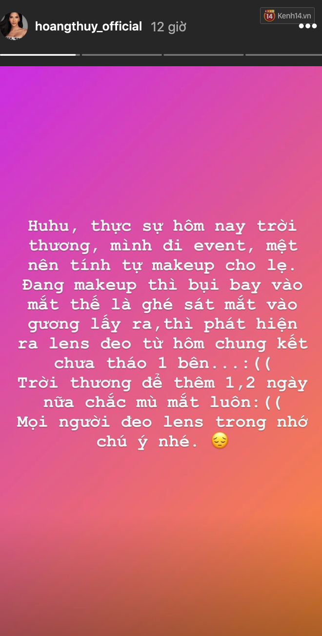 Quan trọng hơn cả chuyện thành tích là Hoàng Thuỳ đeo lens 3 ngày quên tháo kể từ đêm chung kết Miss Universe 2019 - Ảnh 2.