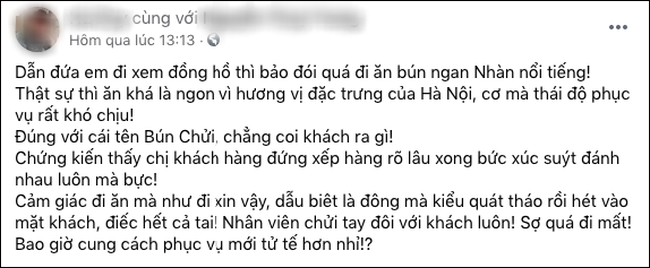 Xôn xao clip nhân viên quán bún ngan Nhàn cãi nhau tay đôi với khách, bà chủ bỗng dưng mát tính ngồi im re bất ngờ - Ảnh 1.