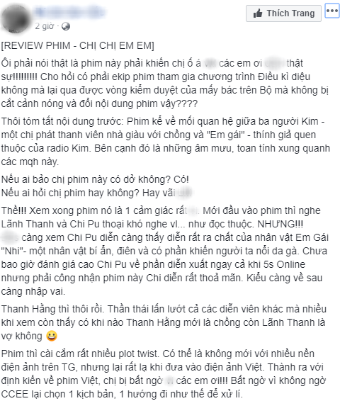 MXH dậy sóng khen bom tấn hai hệ Chị Chị Em Em nức nở: Quá nhiều twist, Chi Pu tiểu tam xuất sắc, 20 phút cuối tua khét mù - Ảnh 13.