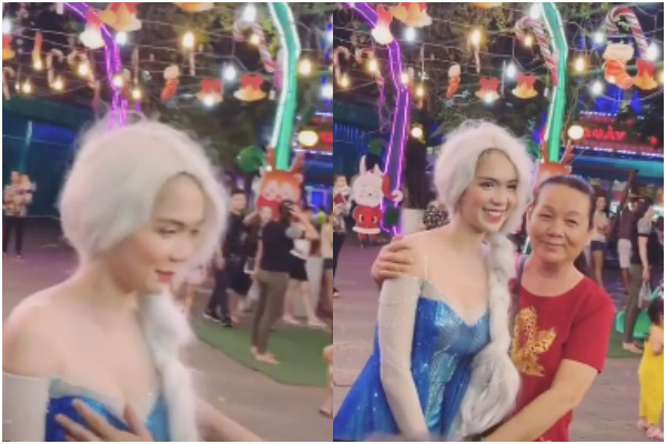 Hoá Elsa gây chú ý giữa phố, Ngọc Trinh bất ngờ bị khán giả nữ chạm tay vào vòng một! - Ảnh 1.