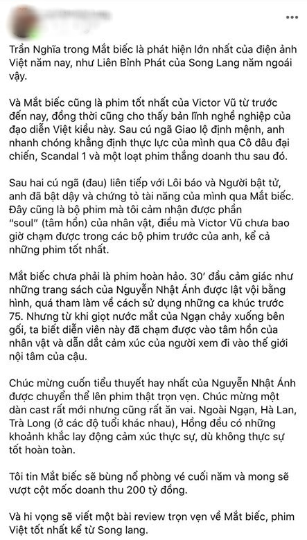 MXH bùng nổ sau suất báo chí Mắt Biếc: Đi xem về khóc sưng mắt, lại bất ngờ với Victor Vũ! - Ảnh 4.