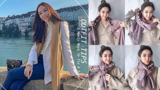 5 cách quàng khăn siêu xinh kiểu Hàn Quốc để bạn diện ngay trong ngày gió lạnh căm căm - Ảnh 1.