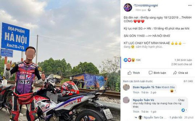 Phượt thủ đi xe máy từ TP.HCM ra Hà Nội trong 20 tiếng tự nguyện nộp phạt - Ảnh 1.