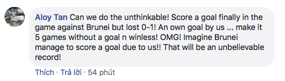 Fan Singapore thi nhau nói kháy trên page của Liên đoàn bóng đá dù đội nhà cầm hòa Việt Nam hơn 80 phút: Trận cuối thắng Brunei 1-0 rồi chúng ta ăn mừng như vô địch World Cup nhé - Ảnh 10.