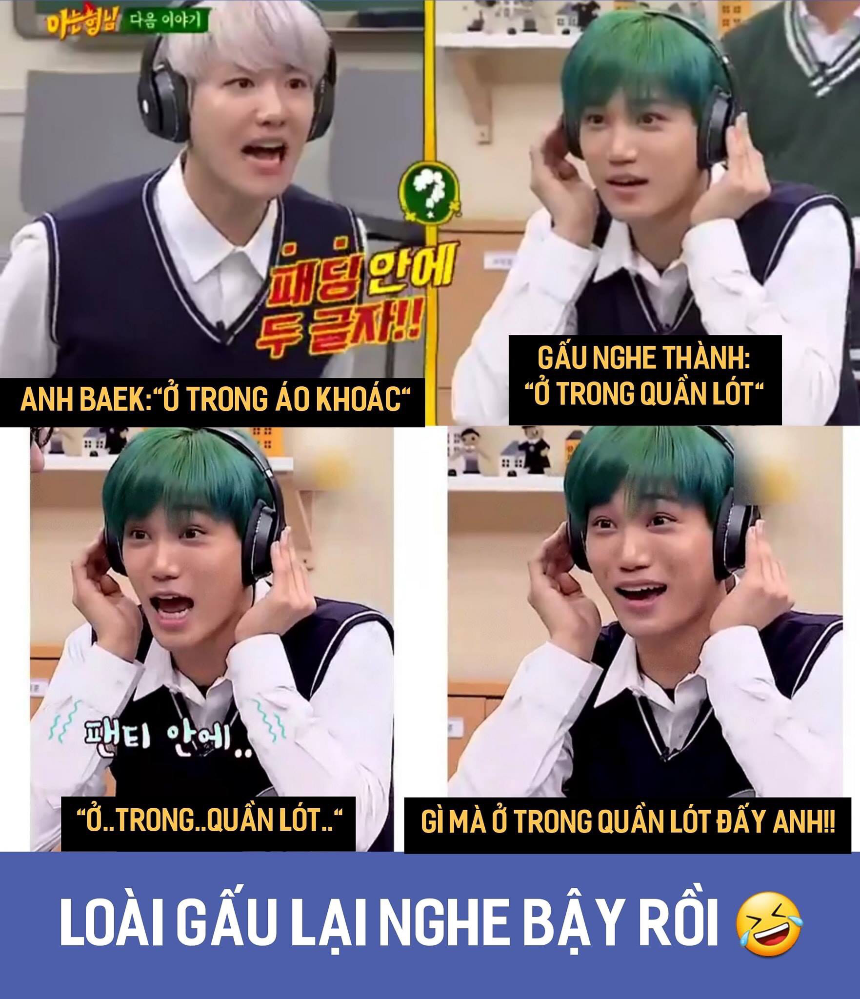 Pha nghe nhầm tai hại của Kai (Ảnh: KAIcholate - EXO Kai's Vietnam fanpage)