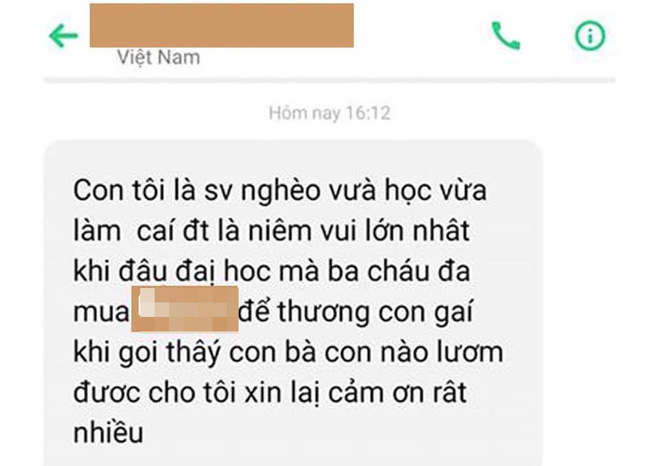 Cay mắt dòng tin nhắn người mẹ gửi kẻ trộm điện thoại: Con tôi là sinh viên nghèo, vừa học vừa làm. Ai lượm được cho tôi xin lại... - Ảnh 2.