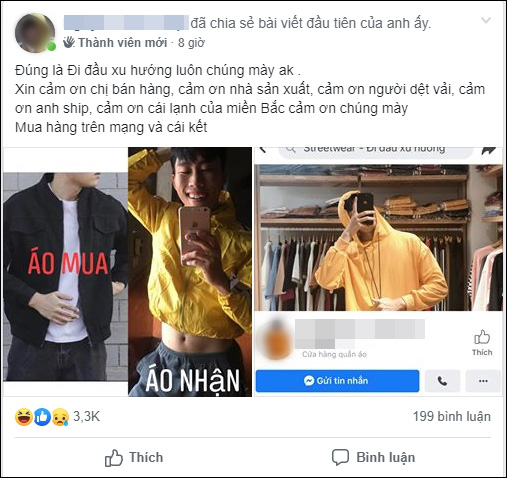 Nam thanh ni&ecirc;n giận bay m&agrave;u v&igrave; đặt mua &aacute;o kho&aacute;c diện Tết lại nhận ngay chiếc kh&aacute;c m&agrave;u, mặc cộc cỡn như croptop - Ảnh 1.