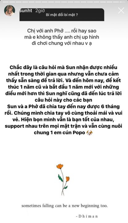 Dù thừa nhận “chia tay thoải mái” nhưng toàn bộ hình ảnh trong chuyến du lịch cuối cùng của Sun HT và Phở đã biến mất khỏi Instagram - Ảnh 1.