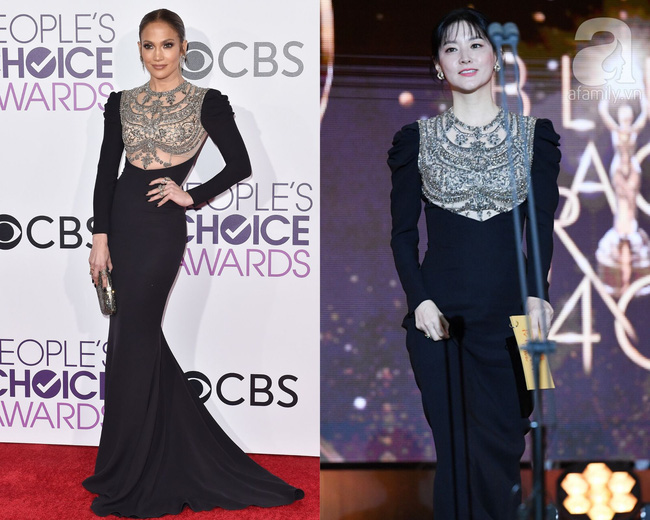 Một chiếc váy hai thái cực: Lee Young Ae nền nã, J.Lo thì không giấu nổi vẻ sexy bức người dù mặc khá kín đáo - Ảnh 8.
