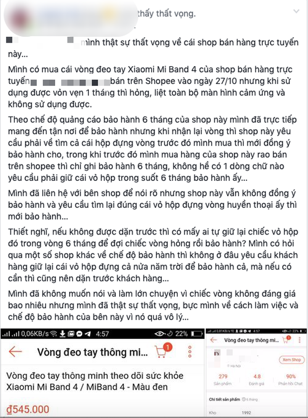 Vụ khách hàng bức xúc vì shop bắt “tìm lại vỏ hộp” mới bảo hành: “Do nhân viên không biết về quy định nên làm khách hiểu lầm” - Ảnh 1.