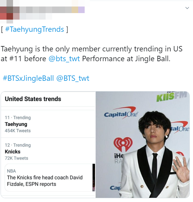 Đúng chuẩn đẹp trai toàn cầu, V (BTS) thống trị luôn top trending Mỹ và 22 nước sau concert iHeart Jingle Ball chỉ nhờ... mái tóc xoăn - Ảnh 3.