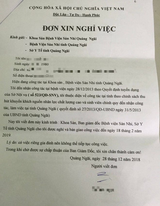 Sự thật lá đơn được cho là của BS ở Quảng Ngãi xin nghỉ việc để ủng hộ Hoàng Công Lương - Ảnh 2.