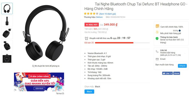 Săn sale đầu năm, “vớ” được tai nghe Bluetooth Thụy Điển chất lượng khá ổn, pin nghe cả tuần, giá siêu mềm mịn! - Ảnh 1.
