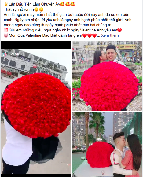 Chàng trai quỳ gối tặng người yêu bó hồng khủng 999 bông ngày Valentine, nhiều người lại tò mò về danh tính của cô nàng may mắn - Ảnh 1.
