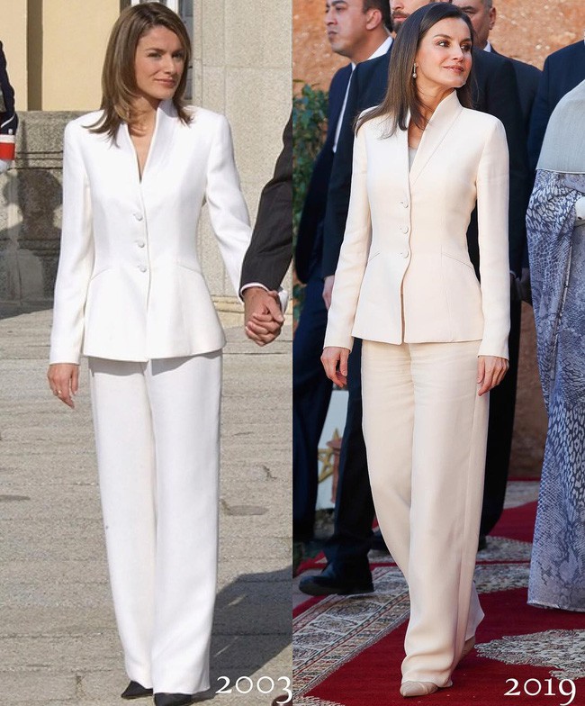 Tiết kiệm đỉnh cao như Hoàng hậu Letizia: Mặc lại bộ suit sau 16 năm vẫn đẹp, nhưng lý do đằng sau sẽ khiến bạn tan chảy - Ảnh 1.