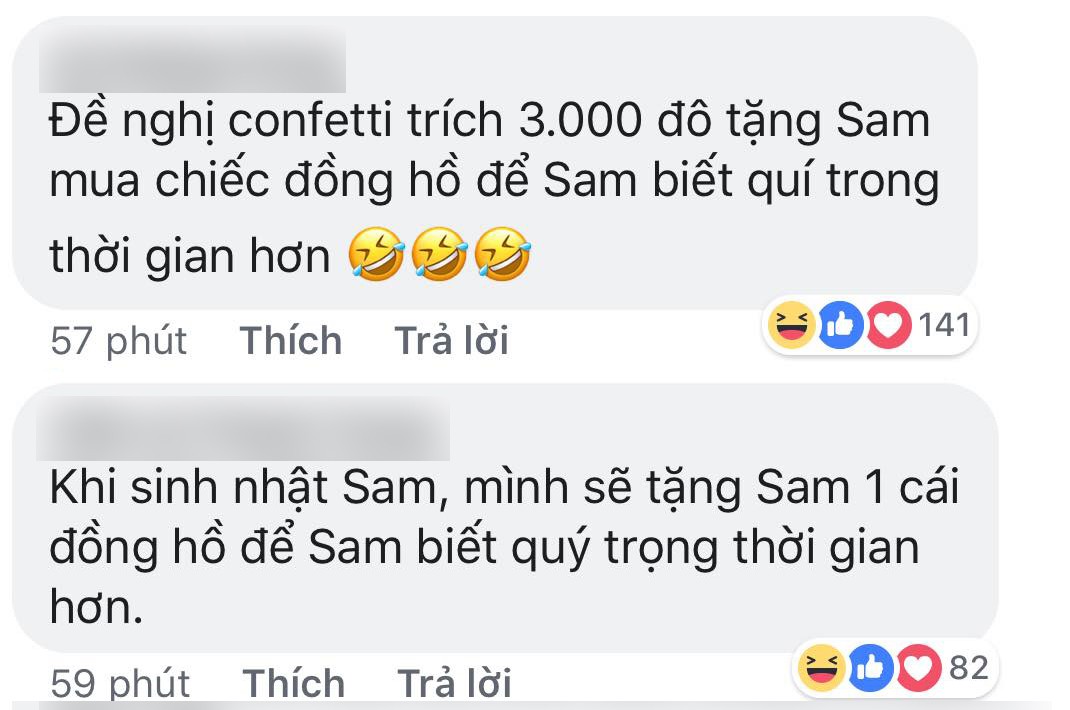 Người chơi đòi Confetti tặng Sam hẳn 3000 USD để nữ MC biết... quý trọng thời gian! - Ảnh 6. Người chơi đòi Confetti tặng Sam hẳn 3000 USD để nữ MC biết... quý trọng thời gian! - Ảnh 6.