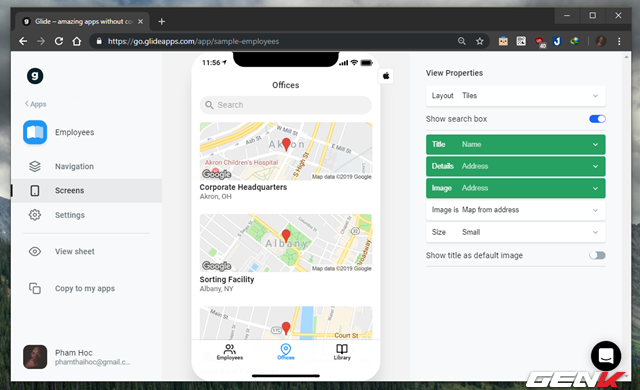 Glide – Xây dựng một trang ứng dụng di động từ Google Sheet mà không cần biết code