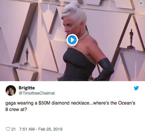 Phát sốt vì vòng kim cương siêu to của Lady Gaga trên thảm đỏ Oscar: Tới cả nghìn tỉ, Audrey Hepburn cũng từng đeo - Ảnh 8.