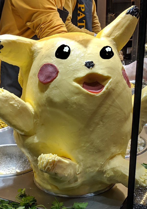 Pikachu làm từ bơ khiến thực khách không thể rời mắt vì vừa dị vừa đáng yêu - Ảnh 9.