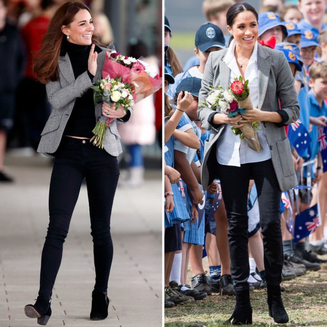 Có khi chị em dâu Kate và Meghan lại chẳng hề bất hòa, vì họ chăm diện giày đôi thế này cơ mà! - Ảnh 2.