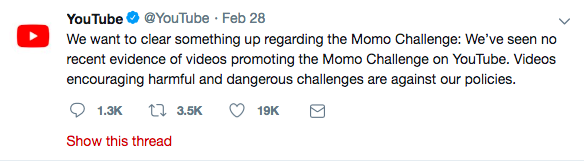 Momo bị cáo buộc khiến trẻ em hoảng loạn, tự sát; Youtube lại khẳng định không tìm thấy bằng chứng nào - Ảnh 2.