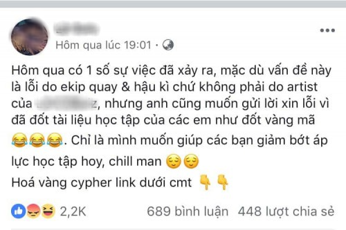 Bị tố đốt sách vở của học sinh trường Ams khi quay MV, dân mạng ném đá không thương tiếc rapper Việt - Ảnh 2.