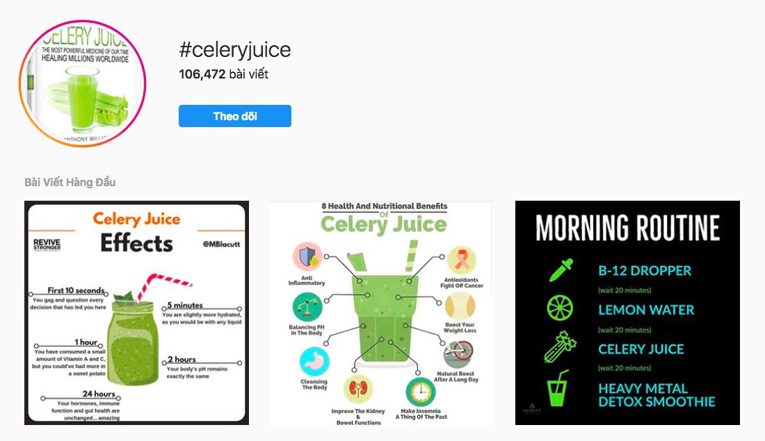 Trào lưu đang nở rộ trên Instagram: nước ép cần tây được rất nhiều ngôi sao tin tưởng cho công cuộc giữ dáng, làm đẹp da - Ảnh 1.