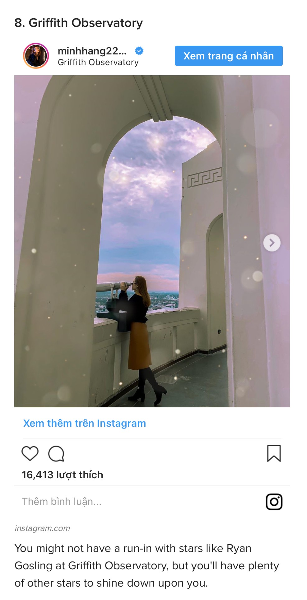 Minh Hằng bất ngờ xuất hiện trên trang BuzzFeed nhờ vào tấm hình du lịch Mỹ siêu ảo - Ảnh 5. Minh Hằng bất ngờ xuất hiện trên trang BuzzFeed nhờ vào tấm hình du lịch Mỹ siêu ảo - Ảnh 5.
