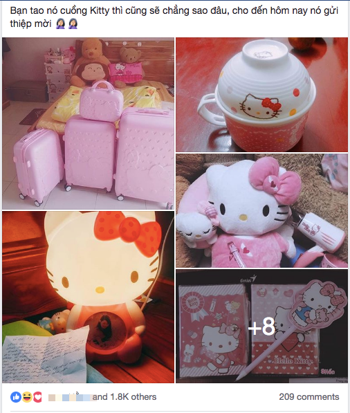 Mong quý khách tặng quà Hello Kitty thay cho phong bì - dòng ghi trên thiệp cưới của cô gái cuồng Mèo hồng khiến dân mạng cười nghiêng ngả - Ảnh 1.