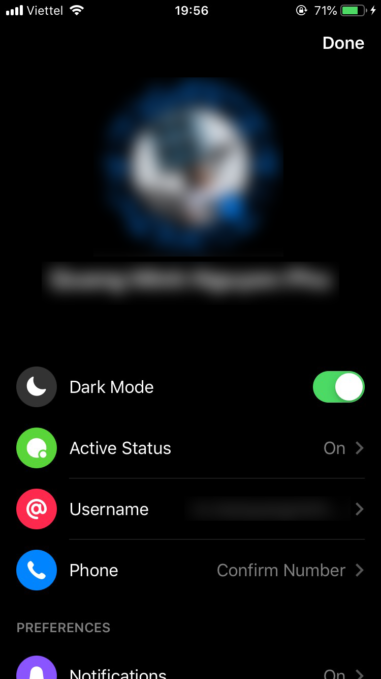 Hô biến Facebook Messenger sang Dark Mode 