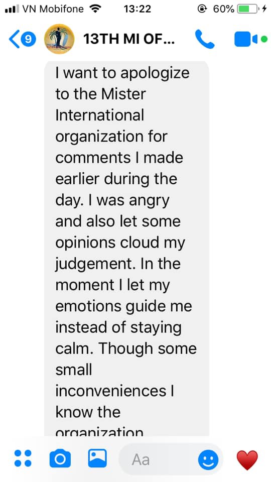 Thí sinh Mister International tố BTC mua bán giải, quấy rối tình dục: Nam vương Việt Nam vừa chiến thắng nói gì? - Ảnh 3. Thí sinh Mister International tố BTC mua bán giải, quấy rối tình dục: Nam vương Việt Nam vừa chiến thắng nói gì? - Ảnh 3.