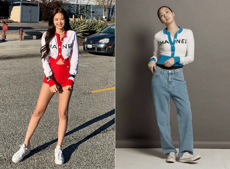 Jennie và Kim Go Eun diện cùng kiểu áo: người bỏ cúc buông lơi táo bạo hết  nấc, người "chính chuyên" kín mít từ đầu đến chân