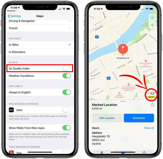 iPhone có thể theo dõi chất lượng không khí trên iOS 12.2, nhưng Việt Nam vẫn không thể xem được? - Ảnh 1.