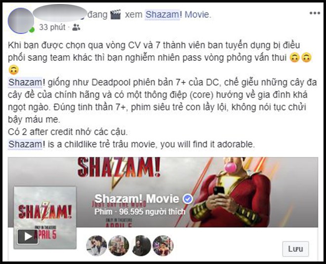Khán giả Việt sau buổi công chiếu phát cuồng vì Shazam: Phim siêu anh hùng lầy lội nhất từ trước đến nay - Ảnh 2.