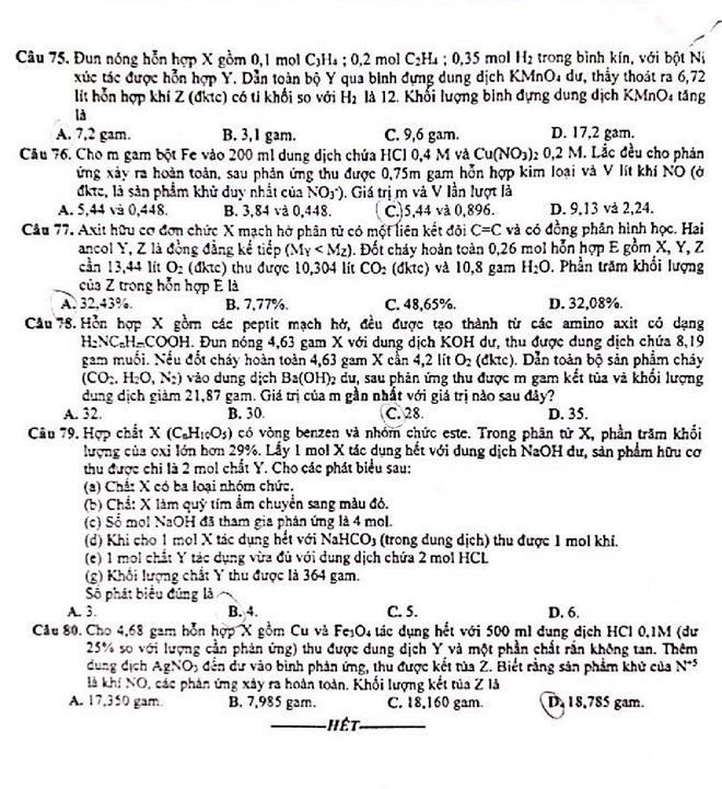 Đề thi thử môn Hóa học thi THPT Quốc gia 2019 - Ảnh 10.