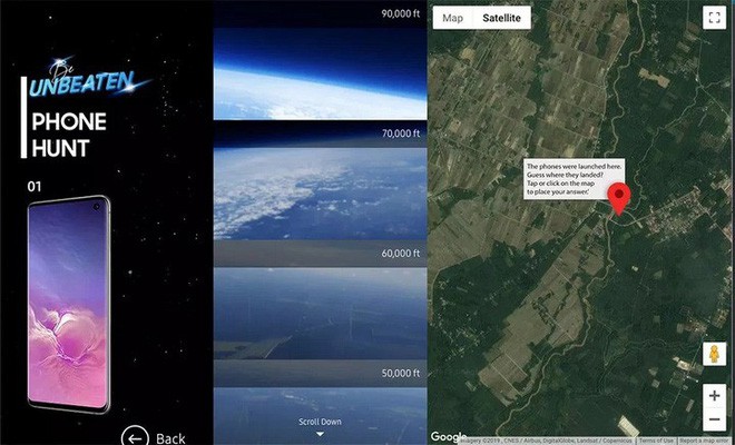 Samsung chơi lớn khi đưa 10 chiếc Galaxy S10 lên độ cao 24km rồi thả rơi tự do, tổ chức thi đố vui có thưởng - Ảnh 3.