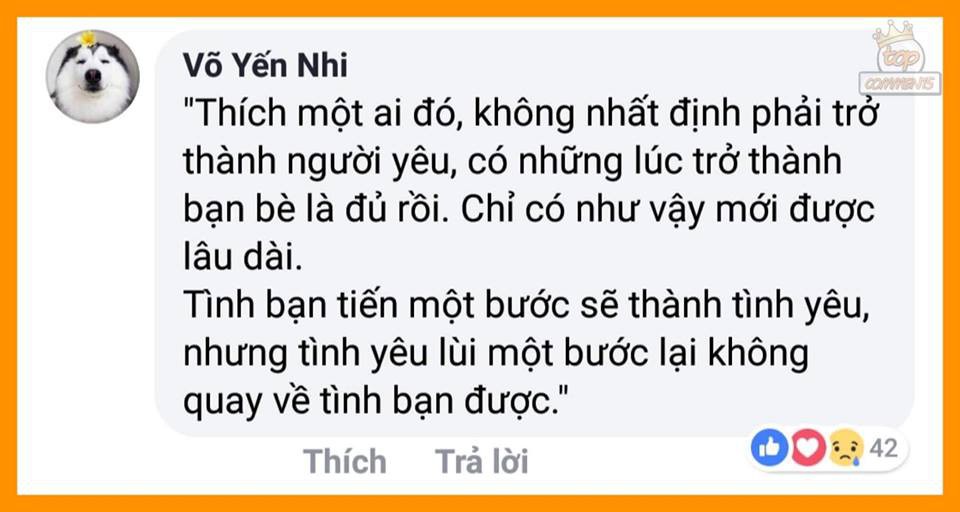 Tình bạn tiến 1 bước sẽ thành tình yêu nhưng tình yêu lùi một bước không quay về tình bạn được nữa! - Ảnh 1. Tình bạn tiến 1 bước sẽ thành tình yêu nhưng tình yêu lùi một bước không quay về tình bạn được nữa! - Ảnh 1.