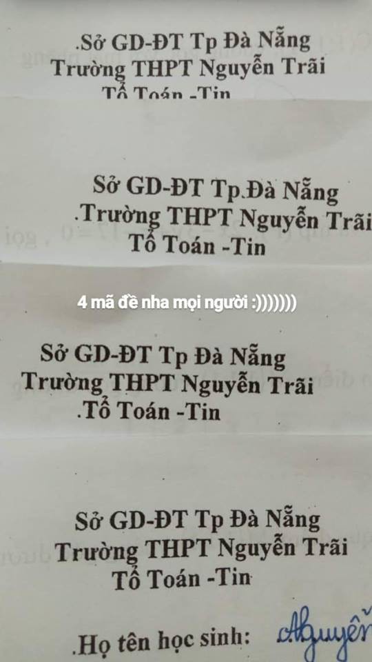 Thêm 1 màn ra đề IQ vô cực của thầy cô, 4 mã đề chỉ khác nhau 1 dấu chấm khiến học trò khóc thét - Ảnh 1.