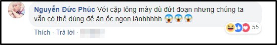 Đức Phúc “chơi lớn” cạo lông mày đứt đoạn nhưng fan lại bình luận cực hài: “Nhìn anh em thèm ăn ốc quá” - Ảnh 3.