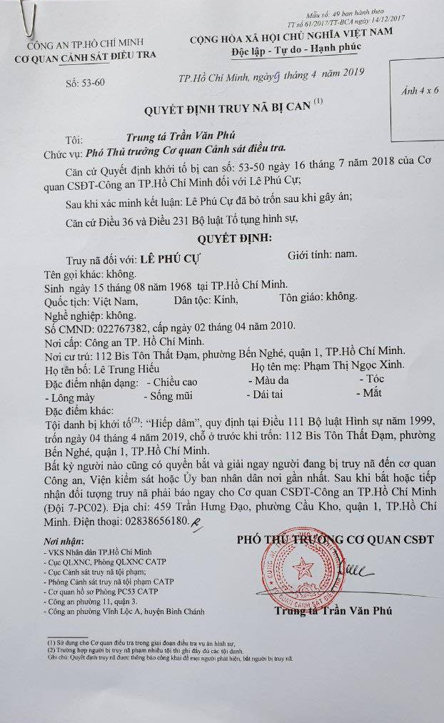 Truy n&atilde; đại gia S&agrave;i G&ograve;n hiếp d&acirc;m nữ du học sinh - Ảnh 2.