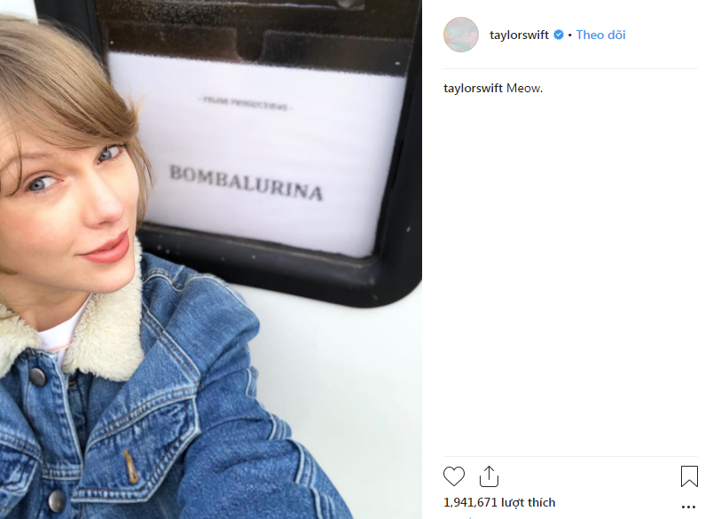 Vai diễn chính đầu tay chọn ngay vai hóa thành mèo, Taylor Swift quả là fan cuồng hoàng thượng chính hiệu - Ảnh 4. Vai diễn chính đầu tay chọn ngay vai hóa thành mèo, Taylor Swift quả là fan cuồng hoàng thượng chính hiệu - Ảnh 4.